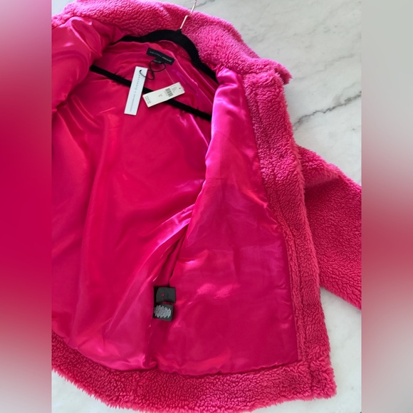 NWT - Anthropologie x Sanctuary mely sherpa jacket in raspberry Small - Picture 9 of 14